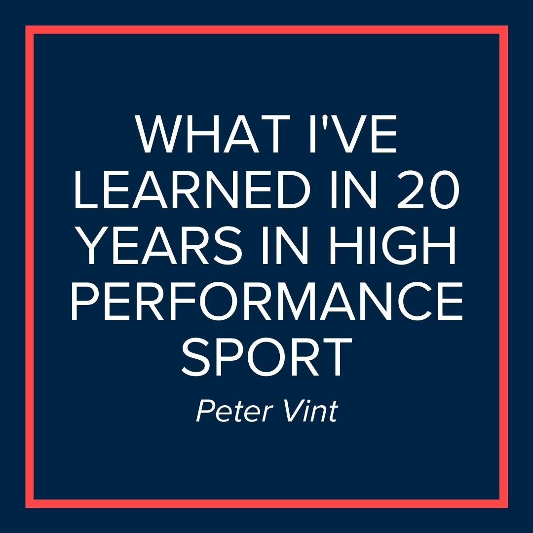 Webinar:| What I've Learned in 20 Years in High Performance Sport